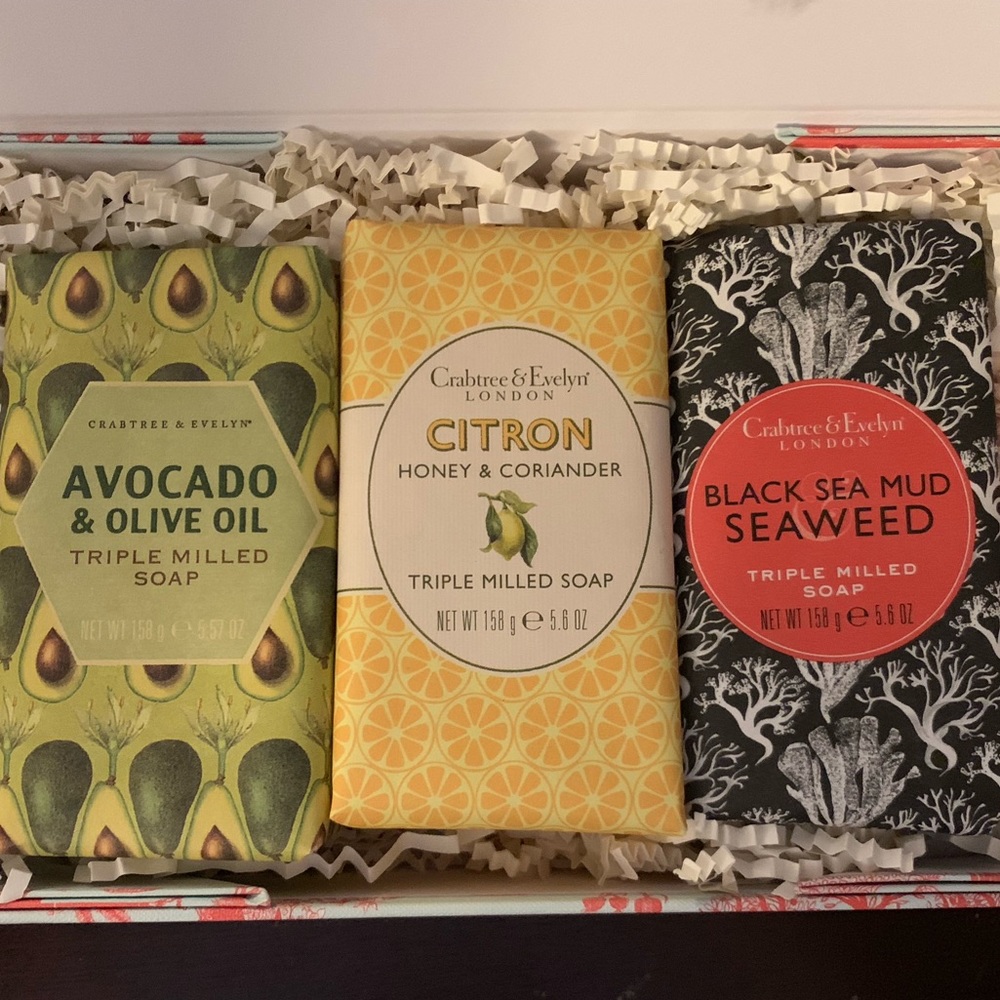 Crabtree & Evelyn Milled Soap Gift Set NWOT
